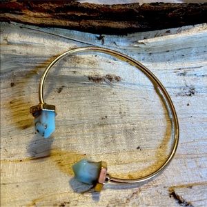 Cuff Bracelet -New- Beautiful Gold And Green Colors New for The Season